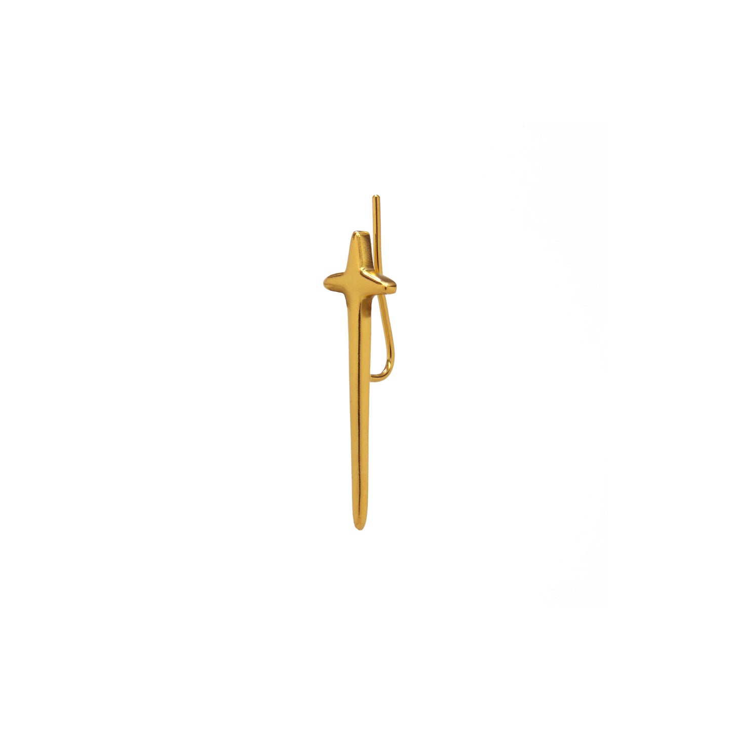 Baptism Mono Earring Gold Back Side numi kyiv