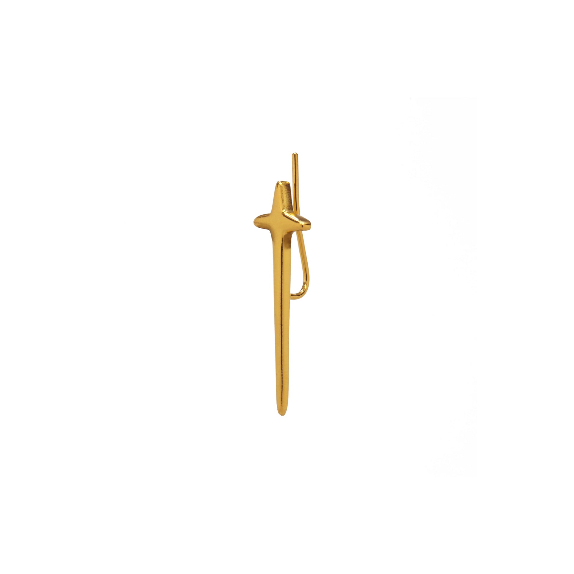 Baptism Mono Earring Gold Back Side numi kyiv